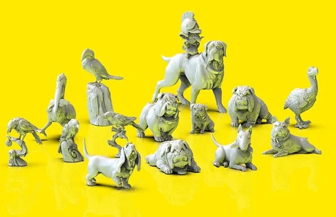 3d Durgin Paint Dogs Statue 3D STL Model 3d Printing Etsy UK