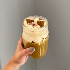 Hot Cocoa | Handmade Dessert Candle | 16 & 8 Oz. | Soy Wax | Realistic | Sweet Treat | Labor Day Holiday | Cozy | Whipped Cream | Summer