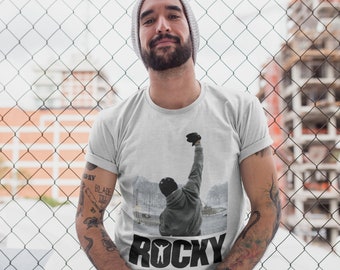 Rocky T-Shirt Film Film Männer Balboa Shirt Boxen Horror Retro Tee Training Bild zeigen Rough Top Geschenk Gym Sleeve Uni
