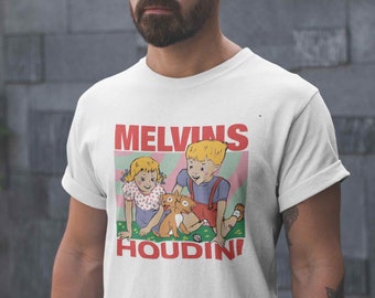 Melvins Houdini Album Schwarz Unisex T-shirt, Metal Punk Rock Band Shirt, Musik Band Shirt