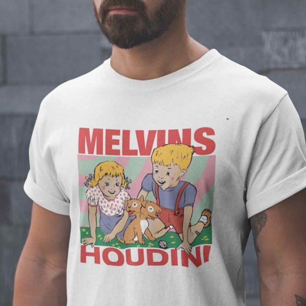 Melvins Houdini Album Black Unisex T-shirt, Metal Punk Rock Band Shirt, Music Band Shirt