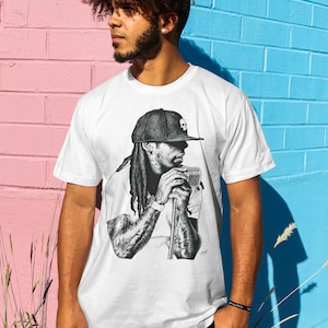 Wayne Lil Koszulka T-shirt Lollipop Męska Hip Hop Tha Carter Koszulka Bawełniana Pieniądze