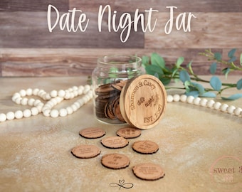 Personalized Date Night Jar | Handmade Anniversary Gift for Couples