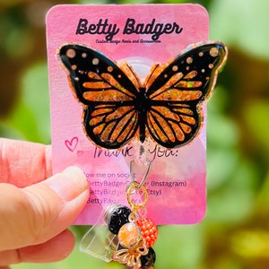 Butterfly Badge Reel, Purple Butterfly Badge Reel, Badge Reel for Nurses, Badge  Reel for Medical Professions, Teacher Badge Reel, 