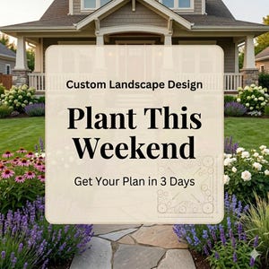 Diseño de paisaje personalizado y lista de plantas / Plan de jardín DIY (Servicio digital)