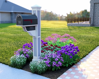 Mailbox Landscape Design Template by Plant By Number, Digital download and plant list