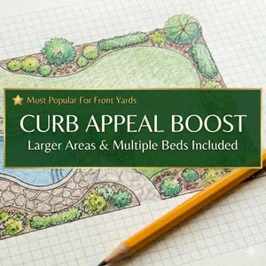 Front Yard Landscape Design Plan – Custom Curb Appeal Makeover (Up to 500 sq ft)