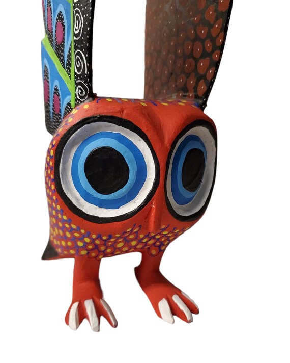 Alebrije Owl Alebrijes Mexican Folk Wood Carving Sculptures - Etsy