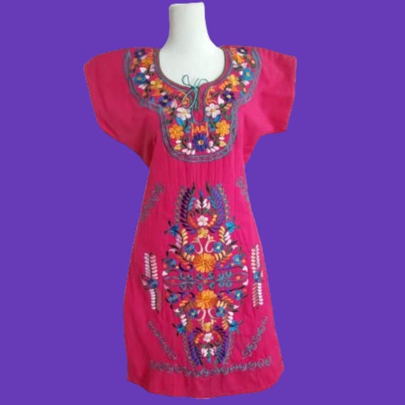 Mexican Embroidered Dresses | Kimono Traditional Mexican Dresses | Authentic Mexican Dress | Floral Embroidered Dress Mexican Traditional Dr - Etsy Mexican Embroidered Dresses | Kimono Traditional Mexican Dresses | Authentic Mexican Dress | Floral Embroidered Dress Mexican Traditional Dr - Etsy