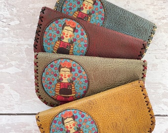 Vintage Bohemian Wallet, Vegan Nubuck Leather Wallet, Hand Stitched Woman Wallet, Hippie Wallet, Authentic Wallet, Christmas, Holiday Gift