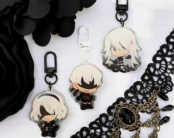 Nier Automata 2B Black Box Keychain - Etsy