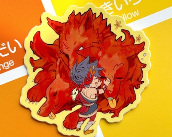 Pegatina de Hades y Cerberus