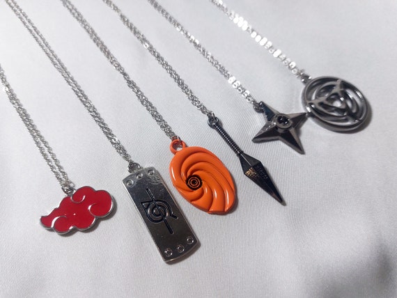 CUSTOM LENGTH AVAILABLE Red Clouds Anime Ninja Akatsuki Charm Japanese Pendant Necklace Silver Jewelry Akatsuki Naruto Shippuden Inspired Etsy