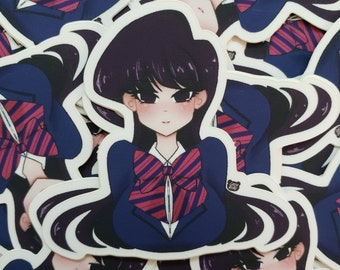 Komi Can't Communicate mini sticker