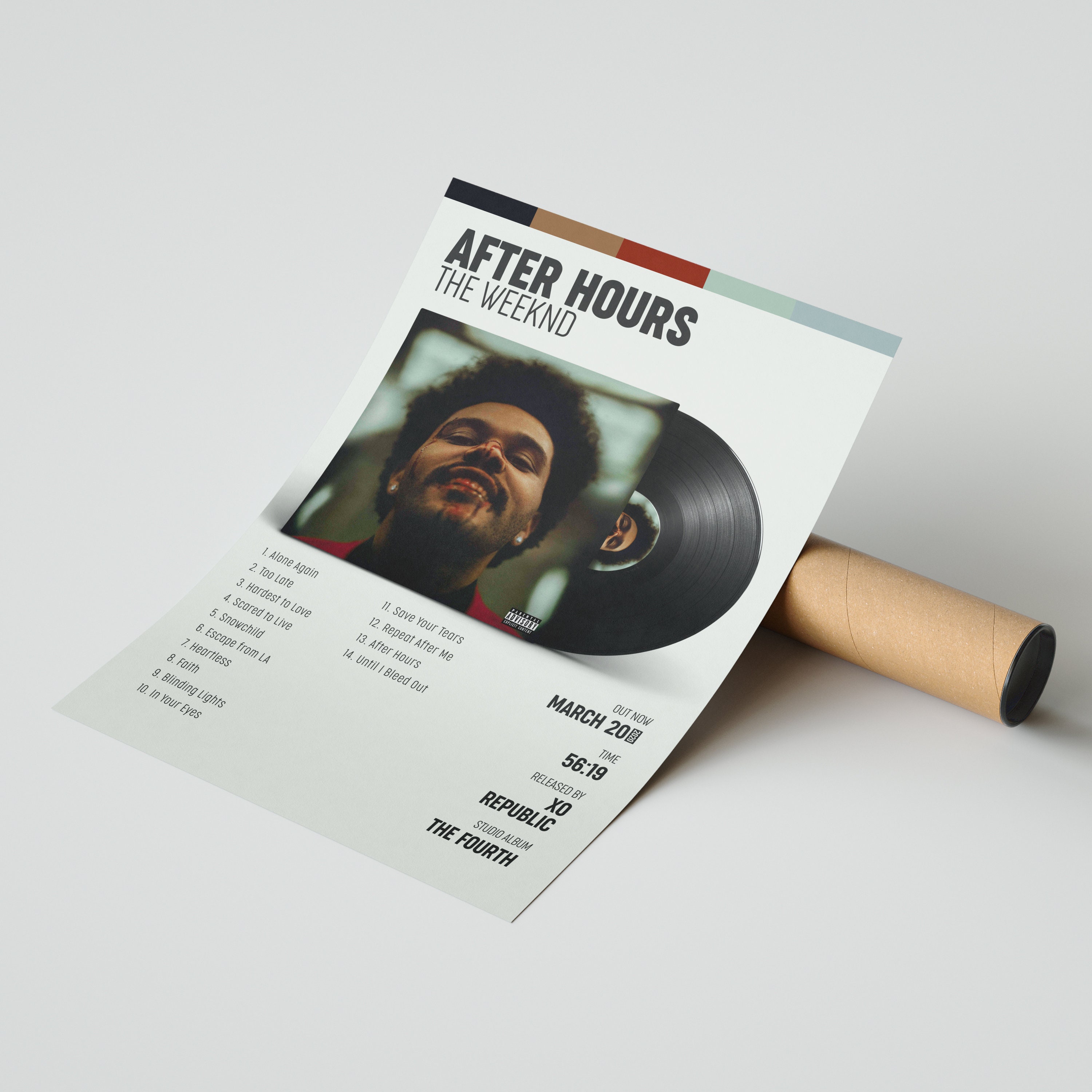 Discover After Hours Poster, The Weeknd Poster Album Cover Poster, Home Decor, Music Decor - The Weeknd