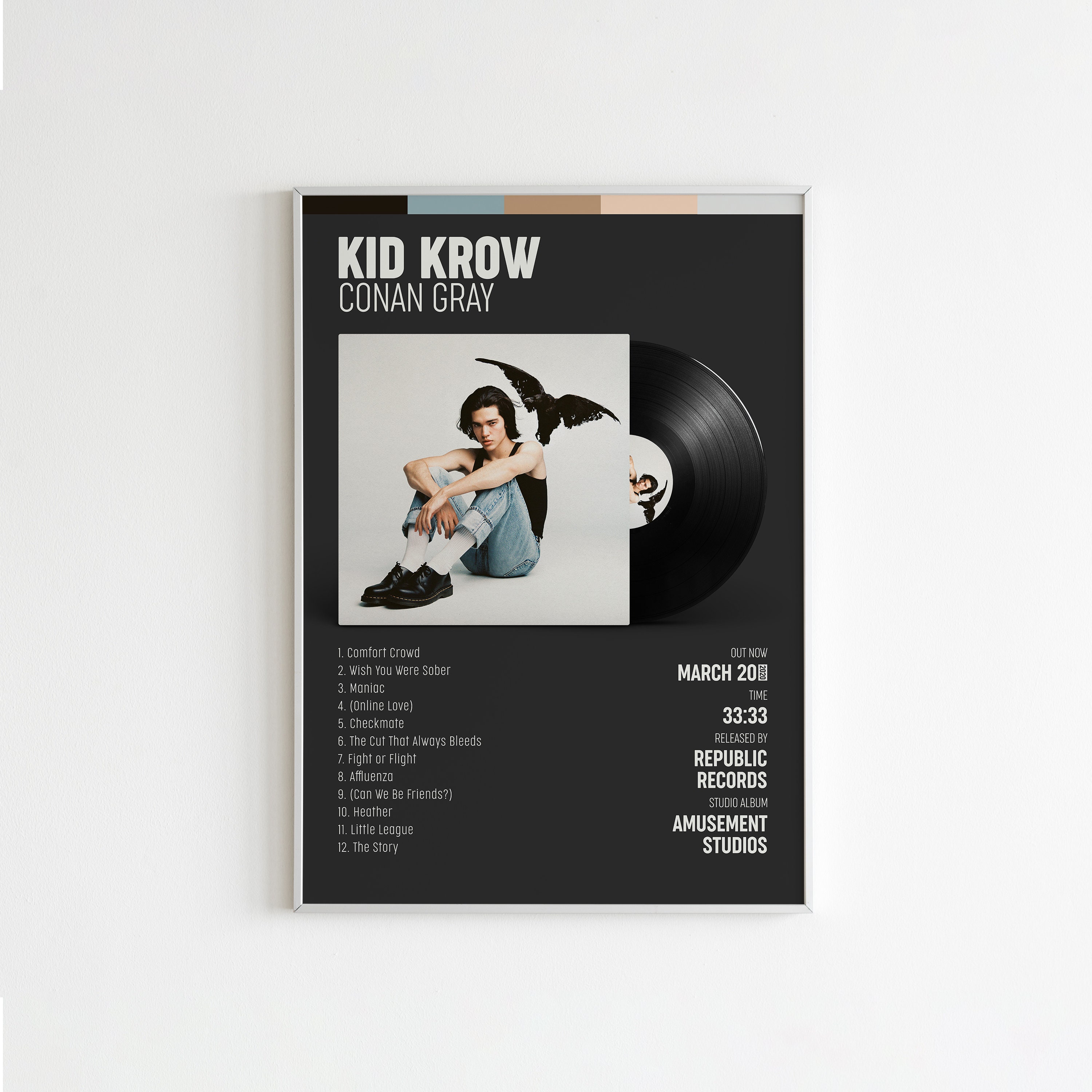 Kid Krow Poster, Conan Gray Poster Album Cover Starting at 12.99 By