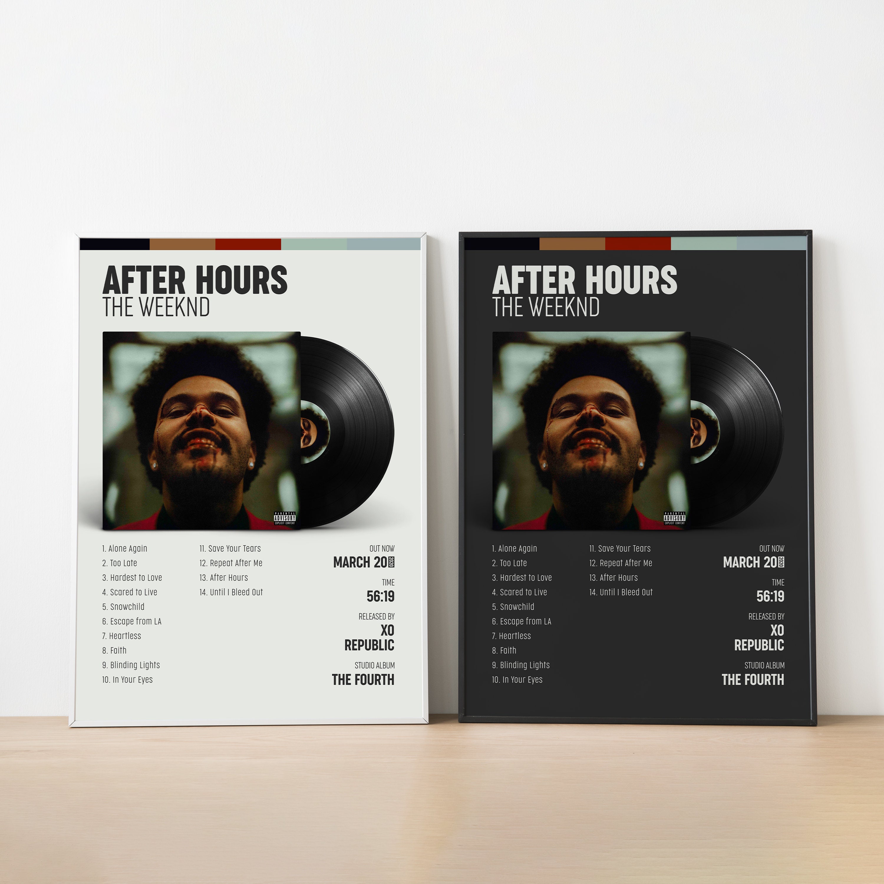 Discover After Hours Poster, The Weeknd Poster Album Cover Poster, Home Decor, Music Decor - The Weeknd