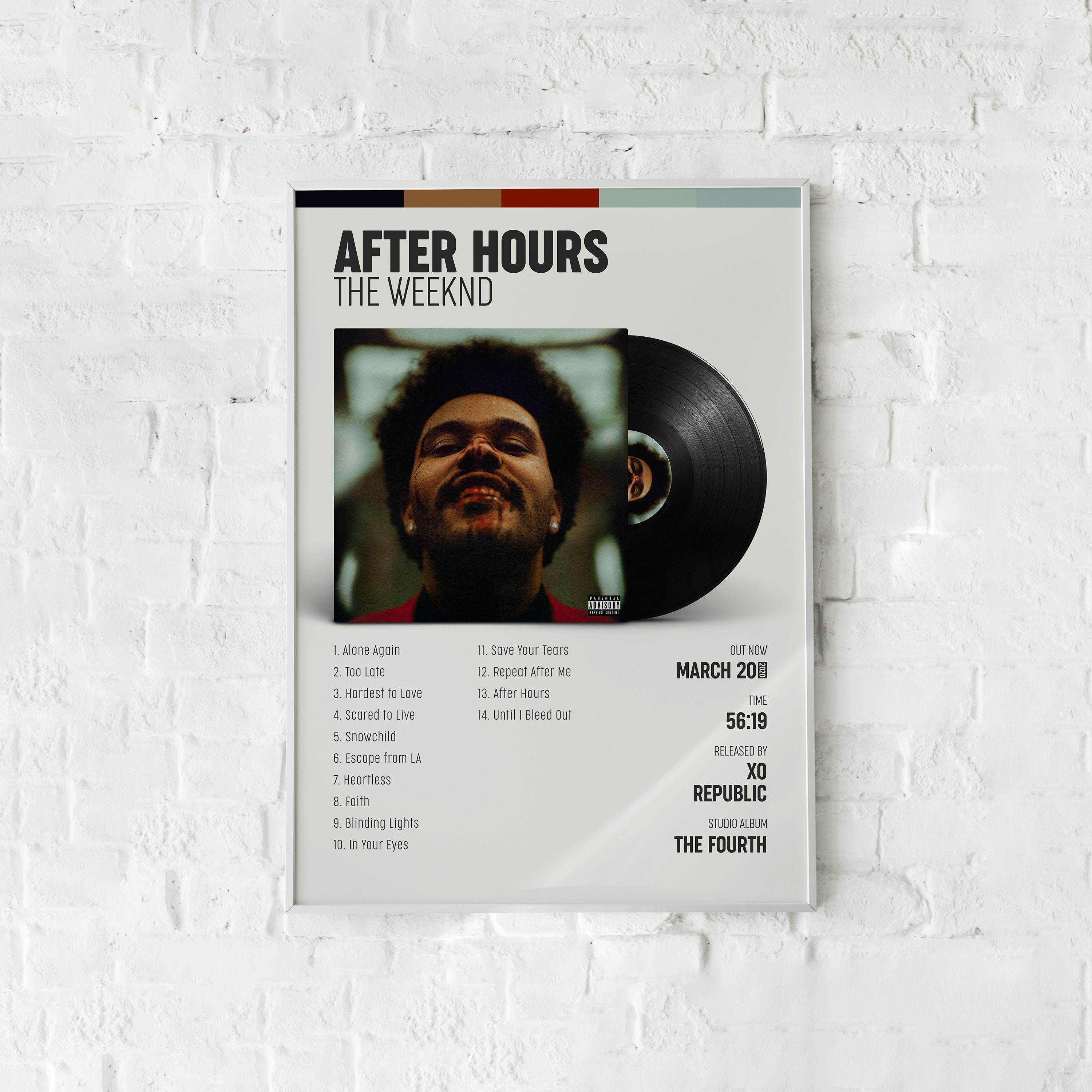 Discover After Hours Poster, The Weeknd Poster Album Cover Poster, Home Decor, Music Decor - The Weeknd
