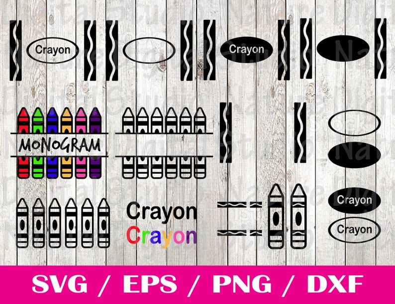 Crayon SVG bundle - School Svg - Teacher Svg - Commercial use SVG eps DXF - Digital Download - Crayon Wrapper Svg - 1st grade svg image 1