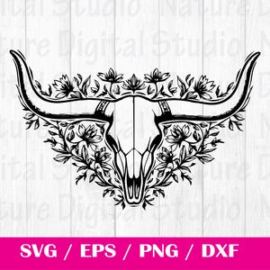 Tooled Leather Pattern Sheridan Longhorn Skull SVG, svg files , Carving and Tooling Pattern, Digital Download, Silhouette Svg,Sheridan1