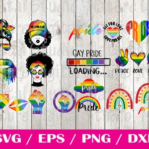 54 LGBT SVG-Bundle, Gay Festival SVG, Gay Pride SVG-Dateien, Lesben SVG, LGBT Regenbogen Schnittdatei, LGBT Zitate Cricut, Schnittdatei, PNG Bild 2