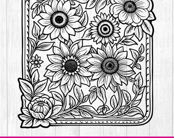 Tooled Leather Pattern Floral SVG, svg files, svg files for cricut,Cut Files Cricut, Digital Download, Silhouette Svg, Pattern130