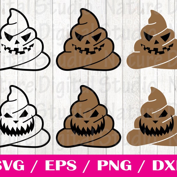 Halloween Poop Emoji Svg, Poop Svg, Emoji Svg File, Smiling Poop, Funny Poop Svg, Cricut file