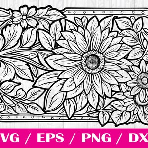 Tooled Leather Pattern Floral SVG, svg files, svg files for cricut, svg cricut, Cut Files Cricut, Digital Download, Silhouette Svg,Pattern20