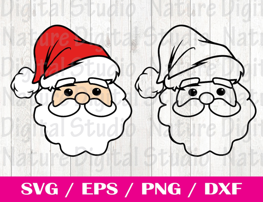 Santa SVG, Santa Face SVG, Christmas Holiday SVG , Christmas Svg, Merry