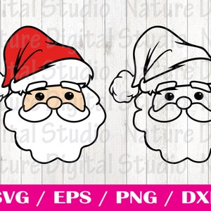 Santa SVG, Santa Face SVG, Christmas Holiday SVG , Christmas svg, Merry Christmas, Winter Svg, Vintage Santa svg, Santa Claus download
