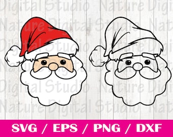 Santa SVG, Santa Face SVG, Christmas Holiday SVG , Christmas svg, Merry Christmas, Winter Svg, Vintage Santa svg, Santa Claus download