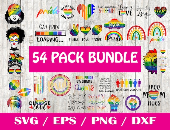 54 LGBT SVG bundle, Gay Festival svg, Gay Pride SVG files, Lesbian svg, lgbt rainbow cut file, lgbt Quotes svg cricut file, cut file, png