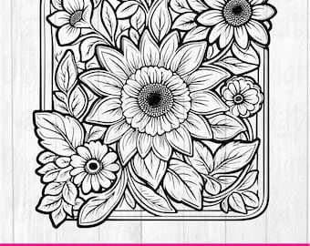 Tooled Leather Pattern Floral SVG, svg files, svg files for cricut,Cut Files Cricut, Digital Download, Silhouette Svg, Pattern125