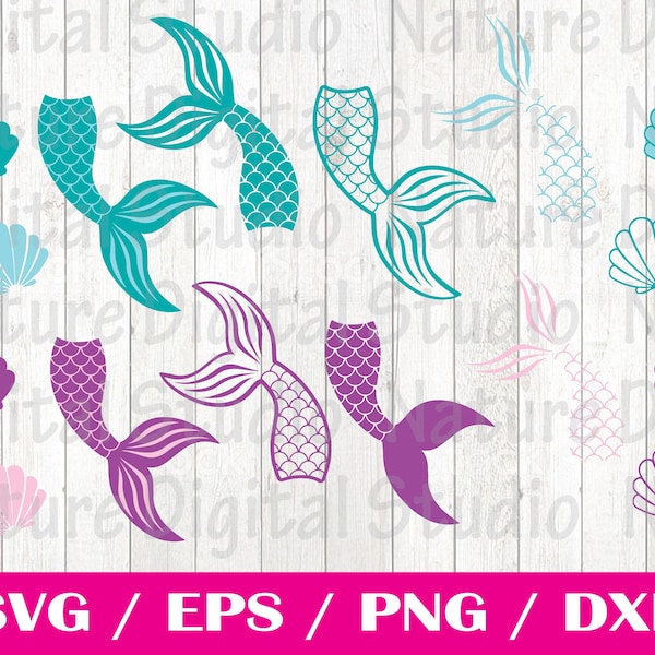 Mermaid SVG Bundle, Mermaid Tail SVG, Mermaid Monogram svg, cute mermaid, Mermaid clipart, Sea Beach svg, Mermaid Layer, PNG, Vector, CriCut