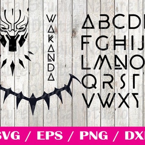 WAKANDA FOREVER svg, Black Panther Svg, Wakanda Font svg, png, arquivo de corte jpeg