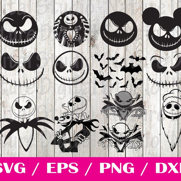 Jack Skellington SVG Bundle | Skelleton SVG | Halloween SVG / Nightmare Before Christmas