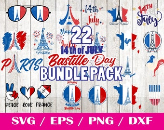 Bastille day svg France SVG Shape Bundle Pack - 22 Designs | Digital Download | French Flag PNG, France Vector, France Map Shape, France SVG