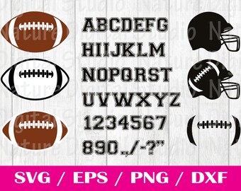 Football SVG Bundle, Laces, Stitches, Letters, Numbers (Digital Download)