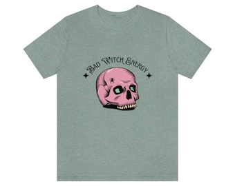 Bad Witch Energy Jersey Camiseta de manga corta - Vibraciones brujas - Camiseta de bruja - Camiseta de Halloween