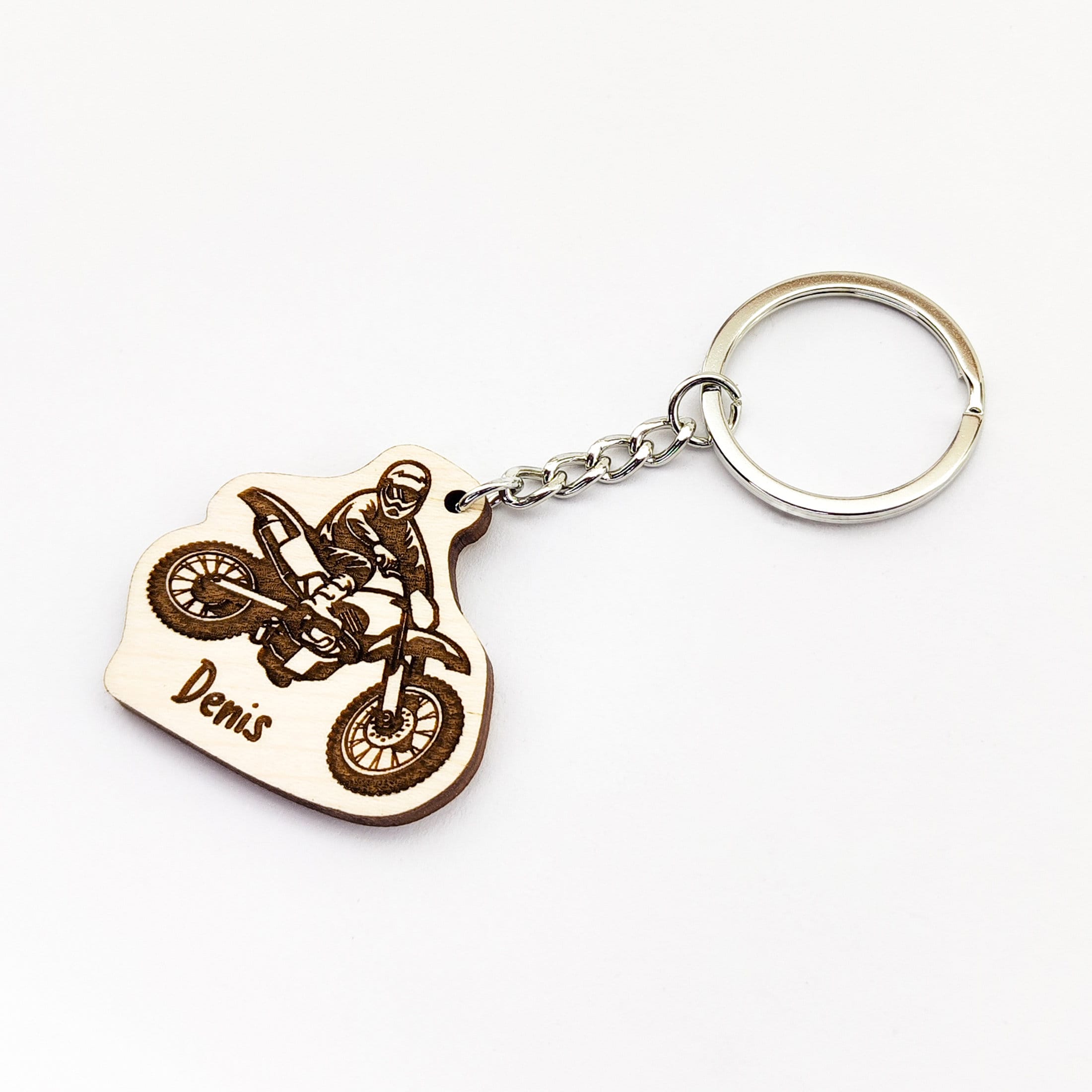 Personalisierter Motocross Schlusselring Schlusselanhanger mit individueller Namensgravur Geschenk fur Motocross Fahrer Etsy