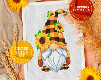 Cross stitch kit, Embroidery kit, Gift for her, Craft kit for adults