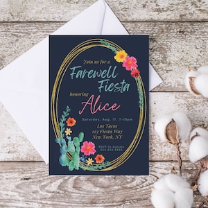Editable Farewell Fiesta Invitation, Going Away Party, Fiesta, Moving Party, Invite, Template, Canva, INSTANT DOWNLOAD