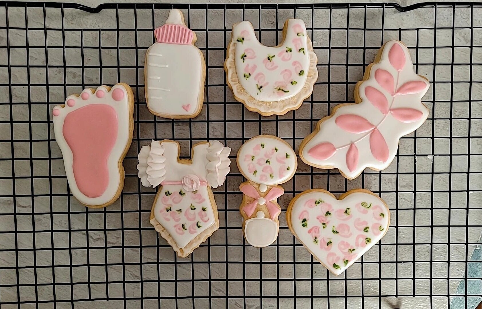 12 Flower Baby Shower Sugar Cookies Sugar Cookies Baby Shower Cookies