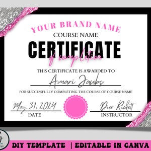 certificate of completion | lash course | make up course | lace front class | certificate | nail class | lash class | lace class