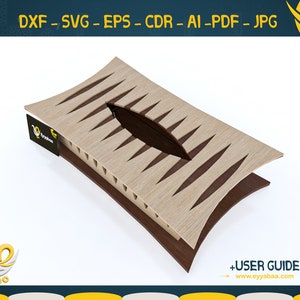 Modern Tissue Box Cover CNC Laser Cutting File Wood Tissue - Etsy