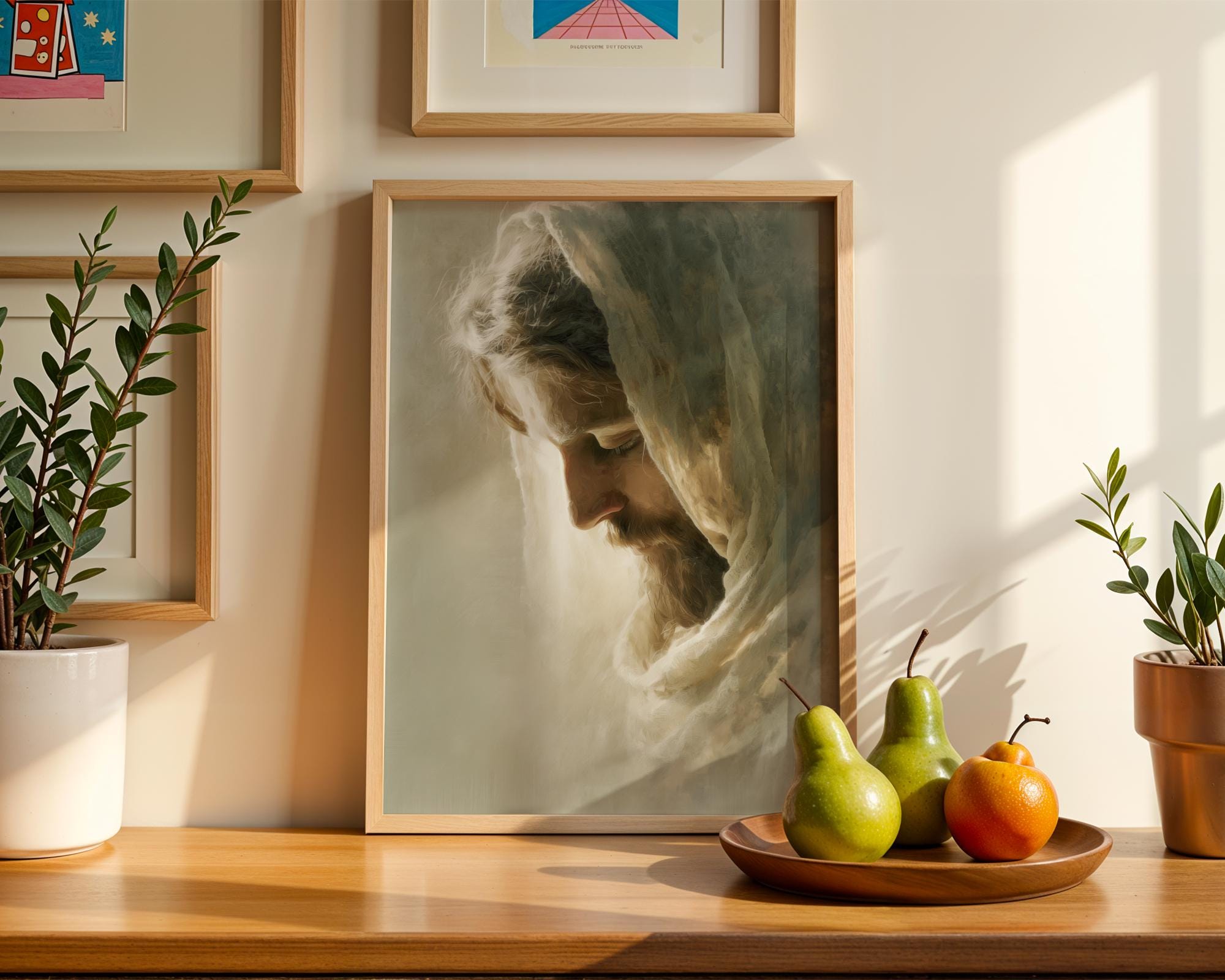 Jesus Praying Printable Christian Wall Art | Bible Verse Digital ...