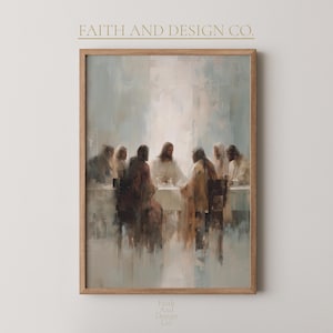 The Last Supper Wall Art, Christian Printable, Jesus and Apostles Artwork, Religious Digital Download, Biblical Home Decor