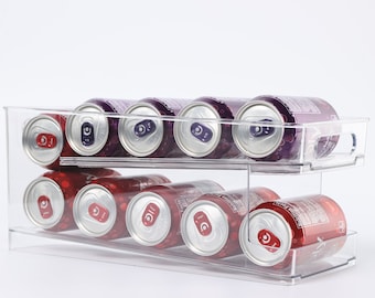 Clear Can Organizer: Fridge & Pantry Storage - Rolly Cans Dispenser