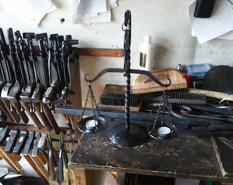 Hand Forged Medieval Balance Scale / Scales of Justice