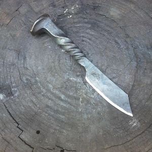 Hand Forged Clip Point Railspike Knife